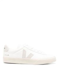 Veja - White Campo Leather Low Top Sneakers - Lyst