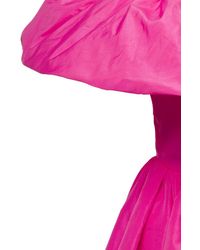 MSGM - Pink Off-the Shoulders Mini Dress With Baloon Skirt In Polyester Woman - Lyst