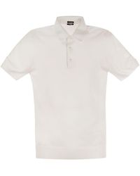 Kiton - Short-Sleeved Cotton Polo Shirt - Lyst