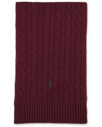 Polo Ralph Lauren - Wool-Blend Cable-Knit Scarf - Lyst