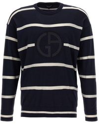 Giorgio Armani - Logo Embroidery Sweater - Lyst