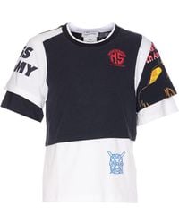 Marine Serre - Regenerated Graphic Layered T-Shirt - Lyst