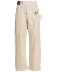 JW Anderson 'cashmere Twisted Workwear' Jeans - Natural