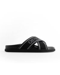 Off-White c/o Virgil Abloh - Off- Embroidered Logo Slides With - Lyst