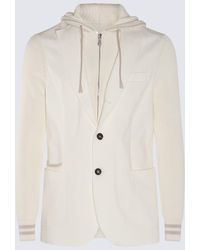 Eleventy - White Cotton Casual Jacket - Lyst