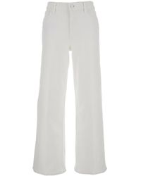 FRAME - 'Le Slim Palazzo' Jeans With Belt Loops And Wide Leg - Lyst
