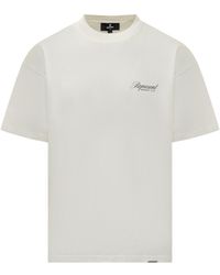 Represent - White T-shirt With Embroidered Logo - Lyst