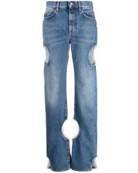 Off-White Hole Baggy Jeans 27 IT at FORZIERI