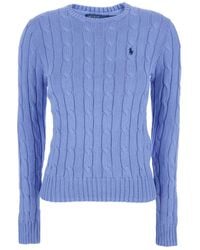Polo Ralph Lauren - Crewneck Sweater With Pony Embroidery On The Front - Lyst
