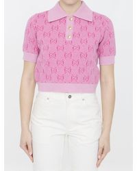 Gucci - Gg Jacquard Wool Polo Shirt - Lyst