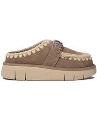 Mou - 'Bounce' Mules With Logo Lettering And Open Rear - Lyst
