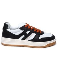 Hogan - White And Black Leather Sneakers - Lyst