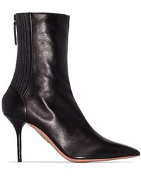 Aquazzura - Saint Honore 85 Leather Boots - Lyst