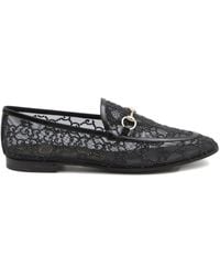 Gucci - New Jordaan Gg Crystal Loafers - Lyst