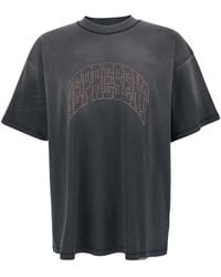 Represent - T-Shirt With Logo Lettering On The Front And Faded Effect - Lyst