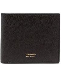 Tom Ford - Soft Grain Leather T Line Classic Bifold Wallet Accessories - Lyst
