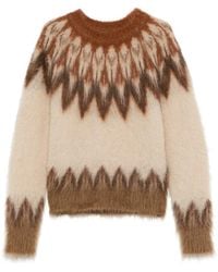 Isabel Marant - Zigzag Pattern Mohair Blend Sweater - Lyst