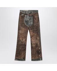 Acne Studios - Jeans With Trompe L'oeil Print - Lyst
