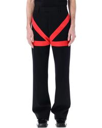Ferragamo - Tailored Pants With Inlays - Lyst