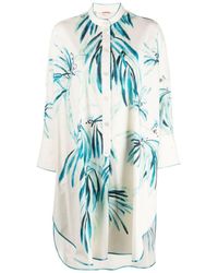 F.R.S For Restless Sleepers - Printed Cotton Shirt Dress - Lyst