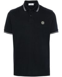 Stone Island - Compass-Patch Polo Shirt - Lyst