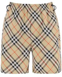 Burberry - Checkered Bermuda Shorts - Lyst