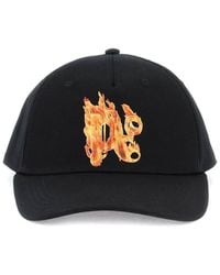 Palm Angels - Burning Monogram Baseball Cap - Lyst