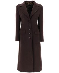 Dolce & Gabbana - Shaped Coat In Wool And Cashmere - Lyst