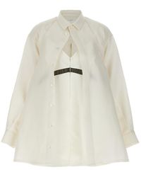 Sacai - Overlapping Shirt Silk Dress - Lyst