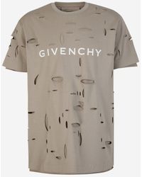 Givenchy - Cotton Destroyed T-shirt - Lyst
