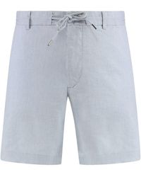 BOSS - Linen Blend Bermuda-shorts - Lyst