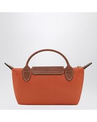 バッグ・カバンその他 Longchamp Le Pliage Original brick-coloured clutch bag Le Pliage Original S Handbag Brick - Recycled canvas