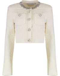 Self-Portrait - Wool Blend Cardigan - Lyst