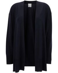 Allude - Blue Open Cardigan With Long Sleeves In Wool Woman - Lyst