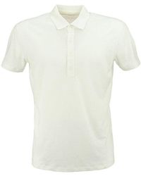 Majestic Filatures - Linen Polo Shirt With Short Sleeves - Lyst