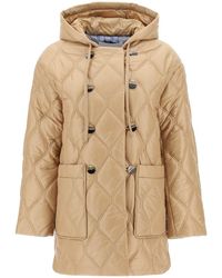 Ganni - Hooded Quilted Jacket - Lyst