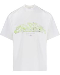 Balenciaga - Distressed Print T-shirt - Lyst