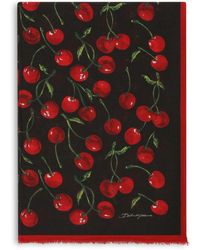 Dolce & Gabbana - Cherry-print Silk Scarf - Lyst