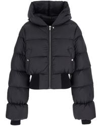 Rick Owens - Down Jacket With Crop Design And Fixed Hood - Lyst