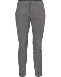 Dondup - Gaubert - Slim Fit Trousers In Gabardine - Lyst