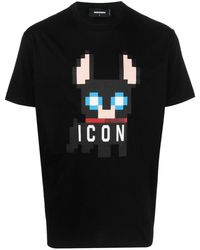 DSquared² - Icon Pixel-print T-shirt - Lyst