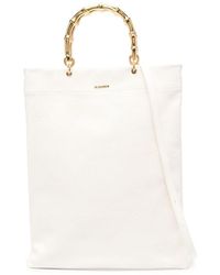 Jil Sander - Tote Bag With Bamboo Handles - Lyst