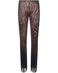 Jean Paul Gaultier - Mesh Trouser Printed "Wood" - Lyst