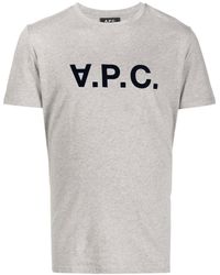 A.P.C. - T-shirts And Polos Grey - Lyst