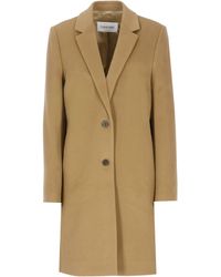 calvin klein camel coat women's