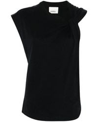 Isabel Marant - Asymmetric Organic Cotton T-shirt - Lyst