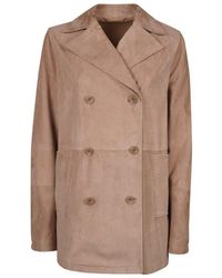 S.w.o.r.d 6.6.44 - Double-breasted Suede Leather Jacket Clothing - Lyst
