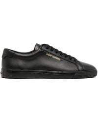 Saint Laurent - Andy Low-top Leather Sneakers - Lyst