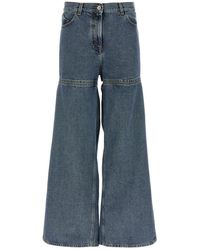 The Attico - Washed Denim Cut-Out Jeans - Lyst
