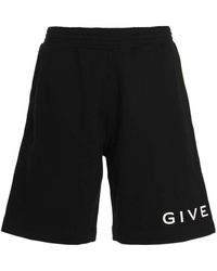 Givenchy - Logo Print Bermuda Shorts - Lyst